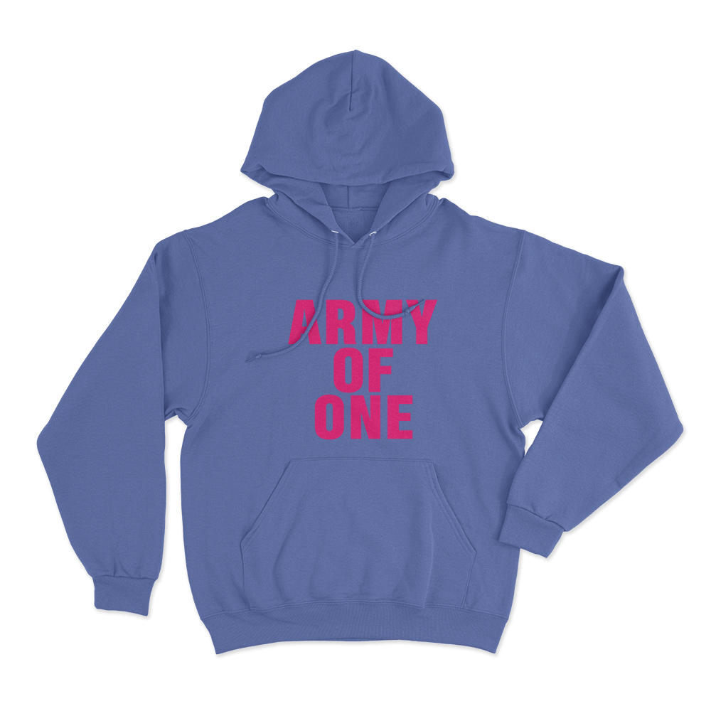 Army Of One Unisex Hoodie Blue Army Of One Unisex Hoodie Blue