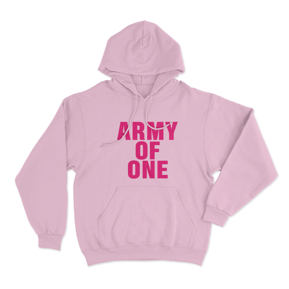 Army Of One Unisex Hoodie Pink Army Of One Unisex Hoodie Pink