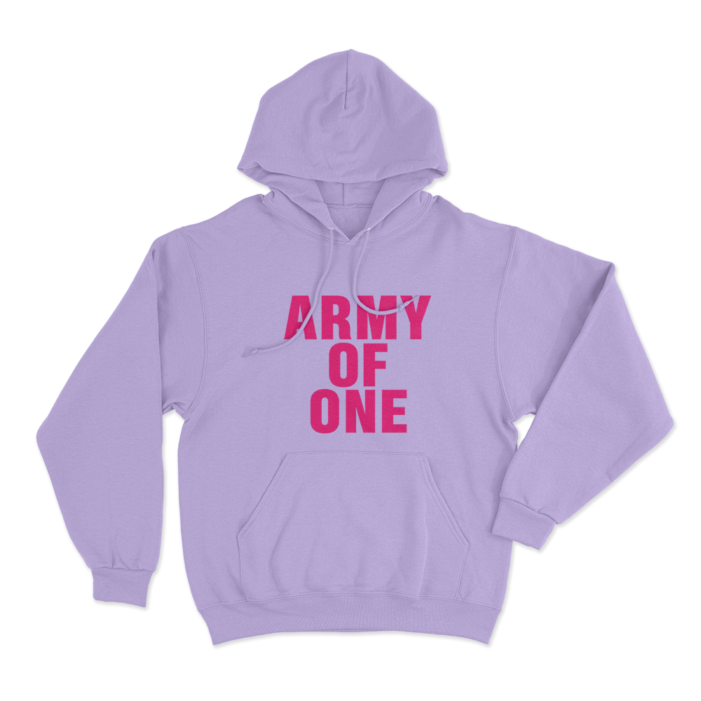 Army Of One Unisex Hoodie Purple Army Of One Unisex Hoodie Purple