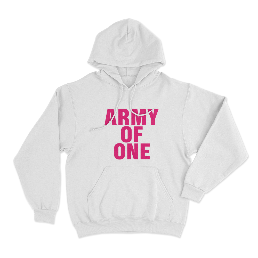 Army Of One Unisex Hoodie White Army Of One Unisex Hoodie White