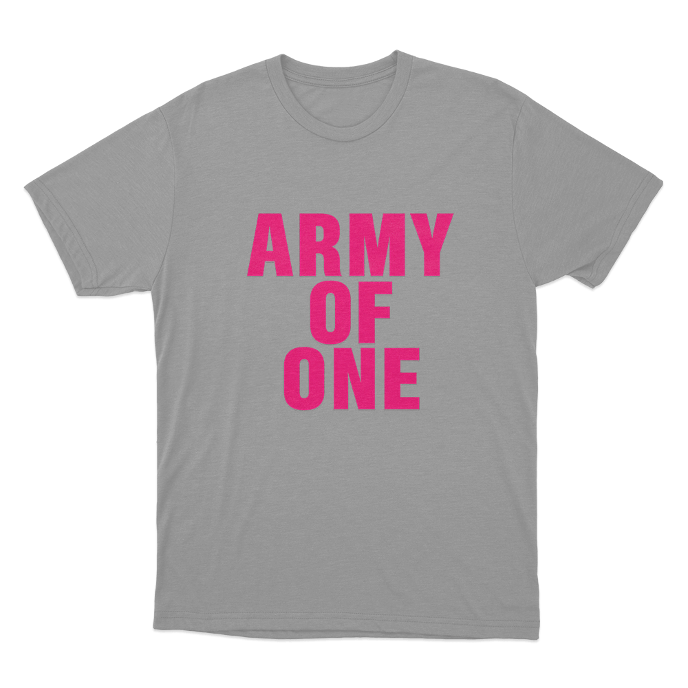 Army Of One Unisex T Shirt Grey Army Of One Unisex T Shirt Grey 2