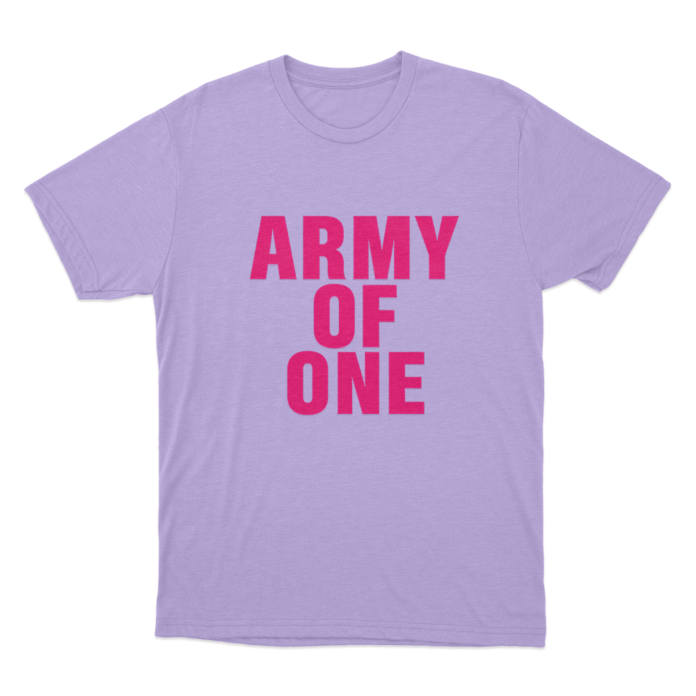 Army Of One Unisex T Shirt Purple Army Of One Unisex T Shirt Purple 2