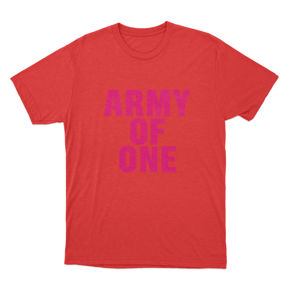 Army Of One Unisex T Shirt Red Army Of One Unisex T Shirt Red 2