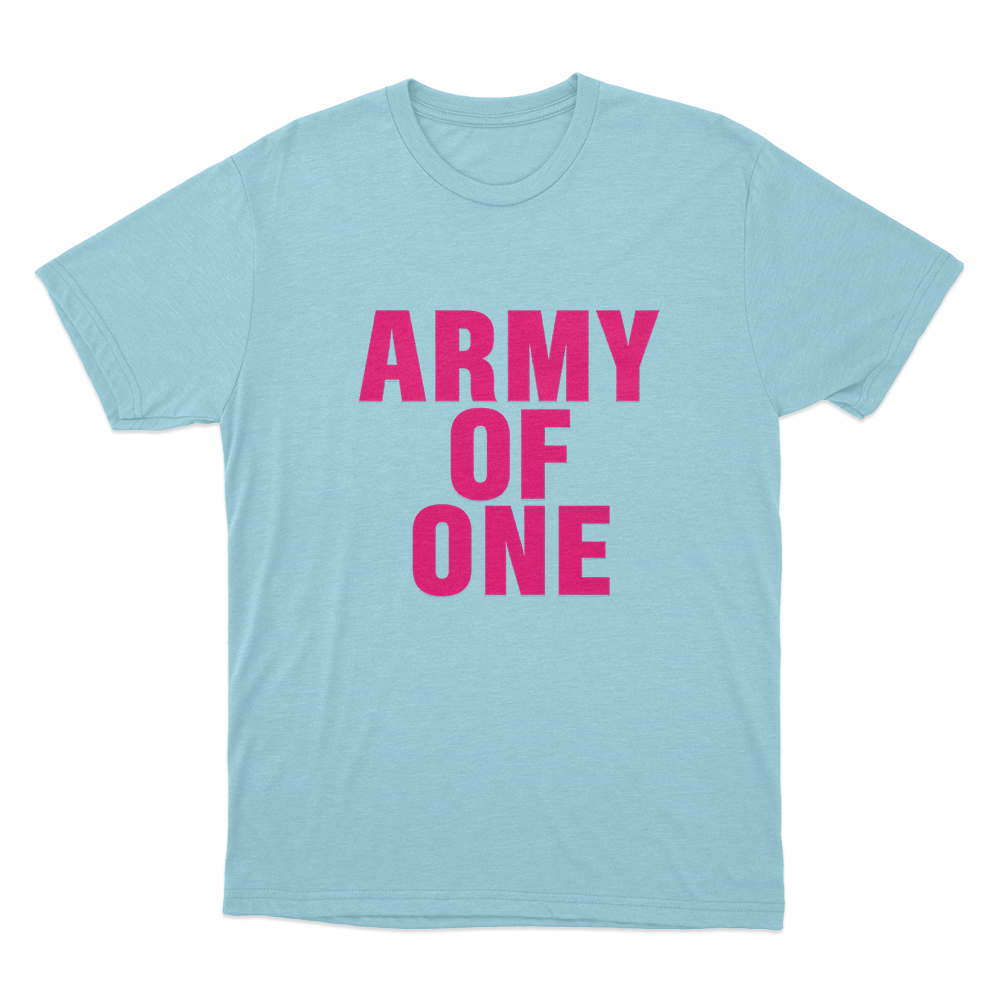 Army Of One Unisex T Shirt Sky Blue Army Of One Unisex T Shirt Sky Blue 2