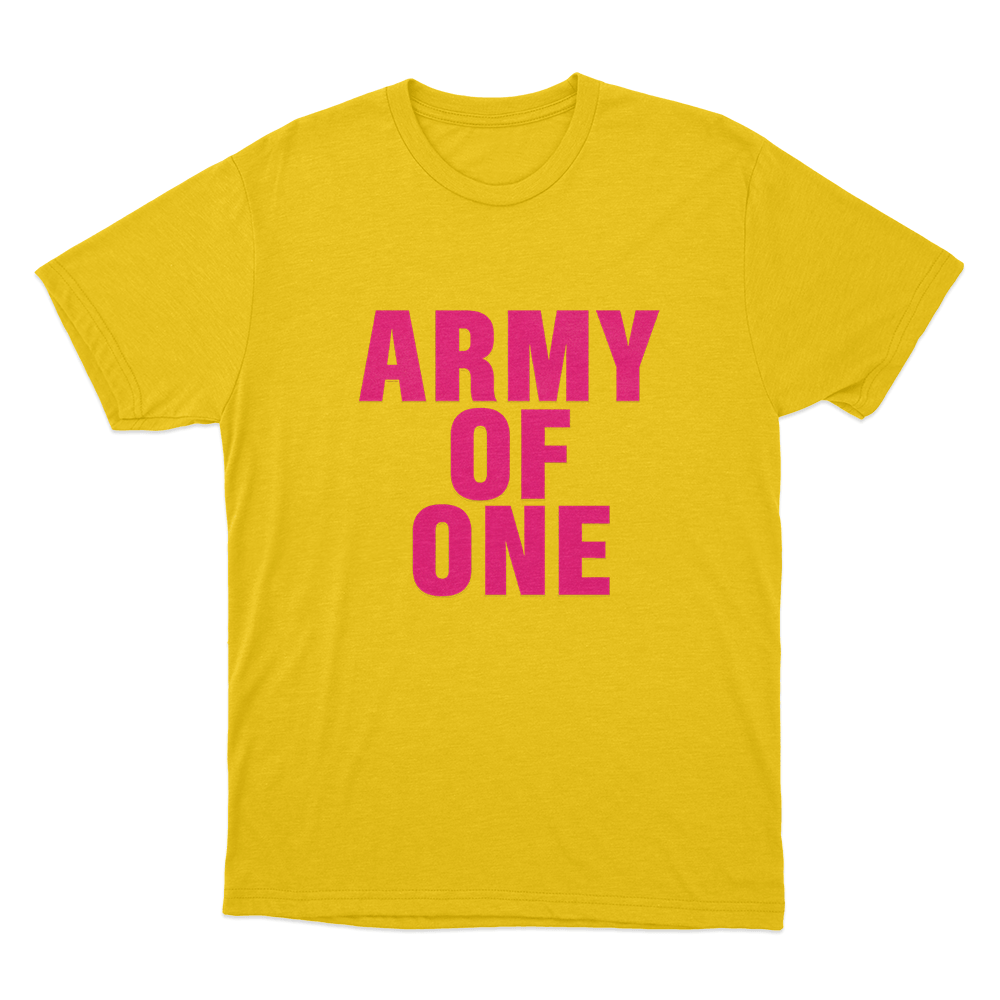 Army Of One Unisex T Shirt Yellow Army Of One Unisex T Shirt Yellow 2