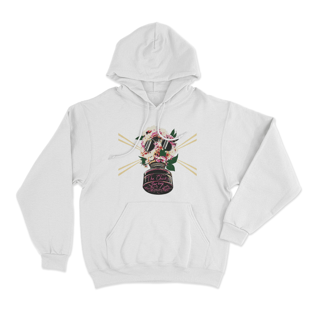 Gasmask Unisex Hoodie White Gasmask Unisex Hoodie White