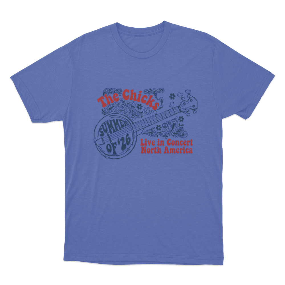 The Chicks Summer of '26 Tour Unisex T Shirt Blue The Chicks Summer of 26 Tour Unisex T Shirt Blue